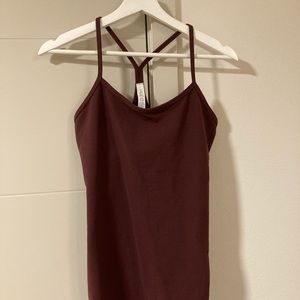 NWT Lululemon Power Y Tank Dark Red/Burgundy